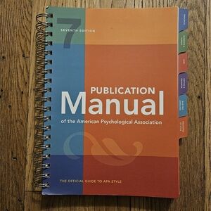 APA Publication Manual 7th Edition Spiral Bound